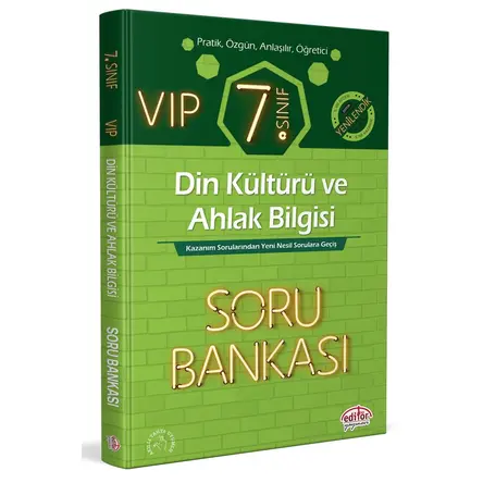 Editör 7. Sınıf VIP Din Kültürü ve Ahlak Bilgisi Soru Bankası