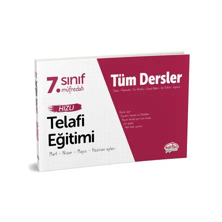 Editör 7.Sınıf Tüm Dersler Hızlı Telafi Eğitimi