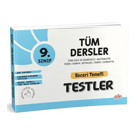 Editör 9.Sınıf Tüm Dersler Beceri Temelli Testler