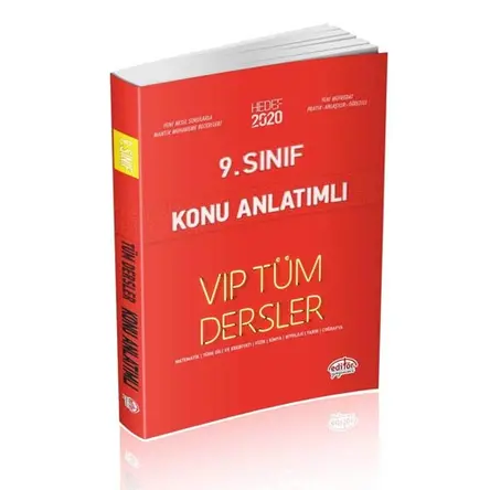 Editör 9.Sınıf Tüm Dersler Konu Anlatımlı Kırmızı Kitap