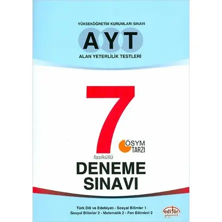 Editör AYT 7 Fasiküllü Deneme Sınavı (Kampanyalı)