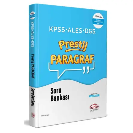 Editör KPSS-ALES-DGS Prestij Paragraf Soru Bankası