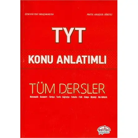 Editör TYT Tüm Dersler Konu Anlatımlı