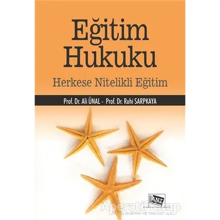 Eğitim Hukuku - Ruhi Sarpkaya - Anı Yayıncılık