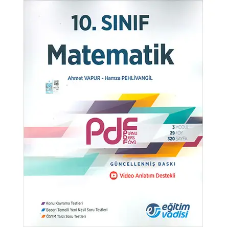 Eğitim Vadisi 10.Sınıf Matematik PDF Video Anlatım Destekli