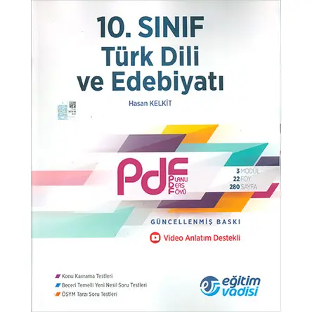 Eğitim Vadisi 10.Sınıf Türk Dili ve Edebiyatı PDF Video Anlatım Destekli