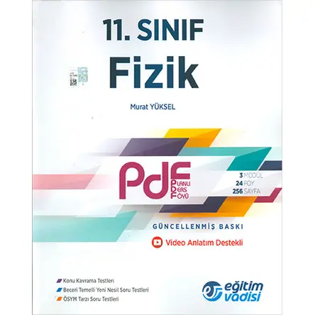 Eğitim Vadisi 11.Sınıf Fizik PDF Video Anlatım Destekli