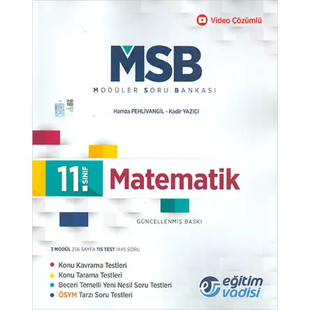 Eğitim Vadisi 11.Sınıf Matematik MSB Modüler Soru Bankası