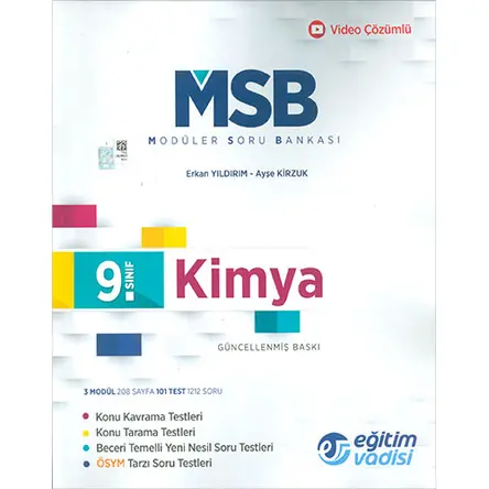 Eğitim Vadisi 9.Sınıf Kimya MSB Modüler Soru Bankası