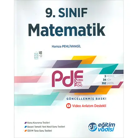 Eğitim Vadisi 9.Sınıf Matematik PDF Video Anlatım Destekli