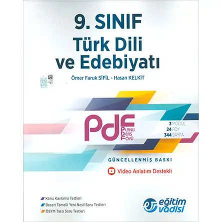 Eğitim Vadisi 9.Sınıf Türk Dili ve Edebiyatı PDF Video Anlatım Destekli