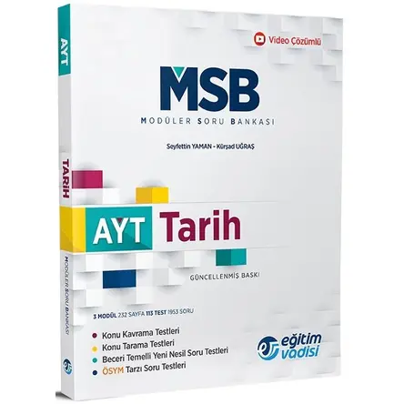 Eğitim Vadisi AYT Tarih MSB Modüler Soru Bankası