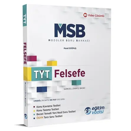 Eğitim Vadisi TYT Felsefe MSB Modüler Soru Bankası Video Çözümlü (Kampanyalı)