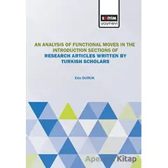 An Analysis of Moves the Introduction Sections of Research Articles Written by Turkish Scholars