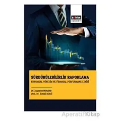 Sürdürülebilirlik Raporlama - Ayşen Konuşkan - Eğitim Yayınevi - Bilimsel Eserler