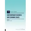 Contemporary Business and Economic Issues (AYBAK 2022 Eylül) - Sefer Yılmaz - Akademisyen Kitabevi