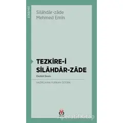 Tezkire-i Silahdar-Zade - Furkan Öztürk - DBY Yayınları