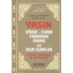 Üçlü Yasin (Flesko Kapak, Cep Boy) - 038F - Elmalılı Muhammed Hamdi Yazır - Ayfa Basın Yayın