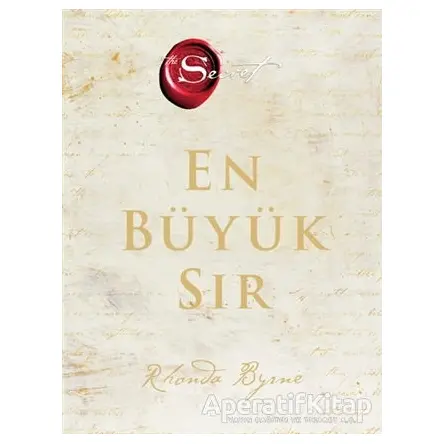 En Büyük Sır (Ciltli) - Rhonda Byrne - Artemis Yayınları