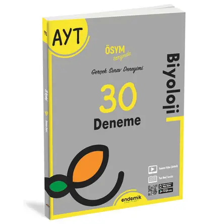 Endemik 2022 AYT Biyoloji 30 Deneme Sınavı