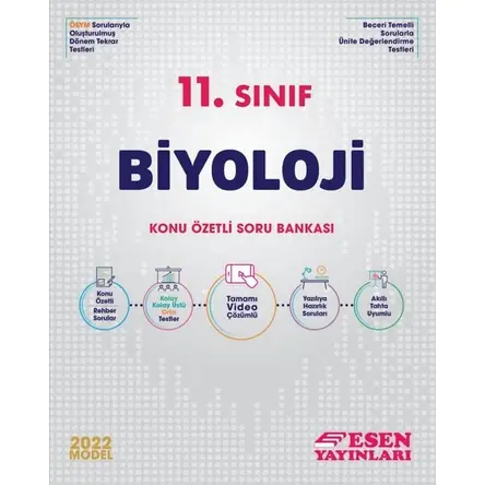 Esen 2022 11. Sınıf Biyoloji Konu Özetli Soru Bankası