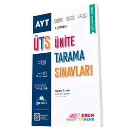 Esen Üçrenk AYT Eşit Ağırlık Sözel 1. Dönem ÜTS Ünite Tarama Sınavları