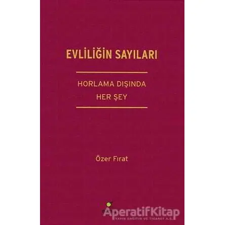 Evliliğin Sayıları - Özer Fırat - ELMA Yayınevi