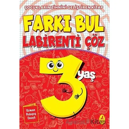 Farkı Bul Labirenti Çöz 3 Yaş - Ercan Portakal - Ren Çocuk