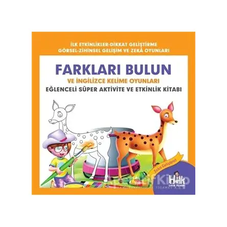 Farkları Bulun ve İngilizce Kelime Oyunları - Eğlenceli Süper Aktivite ve Etkinlik Kitabı