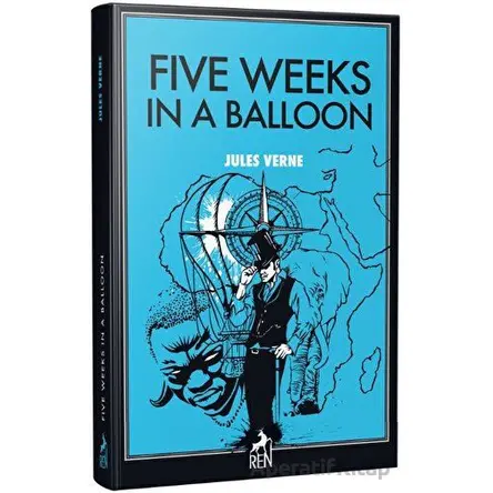 Five Weeks in a Balloon - Jules Verne - Ren Kitap