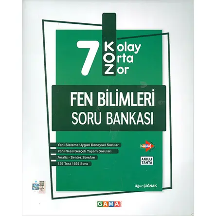 Gama Okul 7.Sınıf Koz Fen Bilimleri Soru Bankası