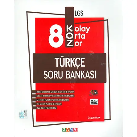 Gama Okul 8.Sınıf LGS Koz Türkçe Soru Bankası