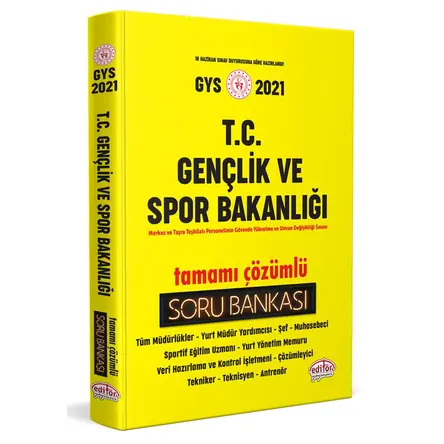 Gençlik ve Spor Bakanlığı GYS Çözümlü Soru Bankası Editör Yayınevi