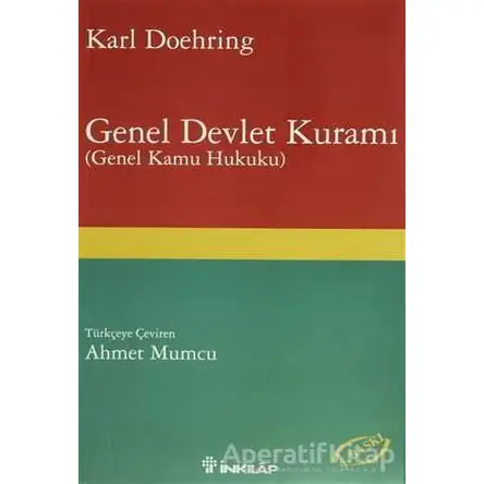 Genel Devlet Kuramı - Karl Doehring - İnkılap Kitabevi