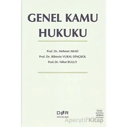 Genel Kamu Hukuku - Nihat Bulut - Der Yayınları