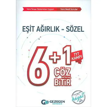 Gezegen TYT Eşit Ağırlık - Sözel 6+1 Çöz Bir Haftada Bitir