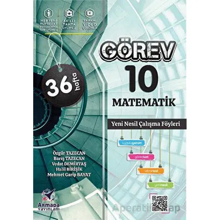 Görev 10 Matematik Yeni Nesil Çalışma Föyleri - Kolektif - Armada Yayınları