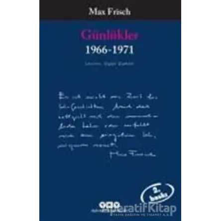 Günlükler 1966-1971 - Max Frisch - Yapı Kredi Yayınları