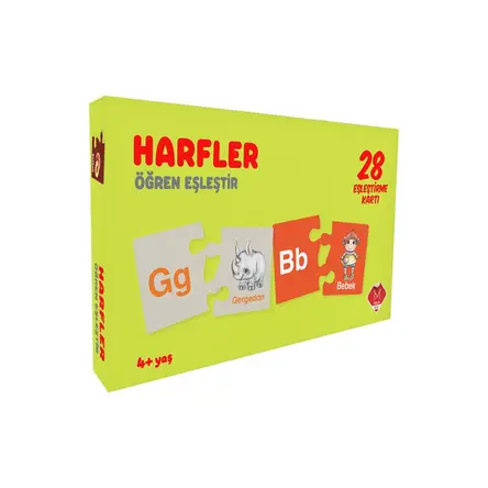 Harfler - Öğren Eşleştir 28 Kart (4+ Yaş) - Mikado Yayınları