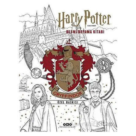 Harry Potter Filmlerinden Resmi Boyama Kitabı - Gryffindor Özel Baskısı