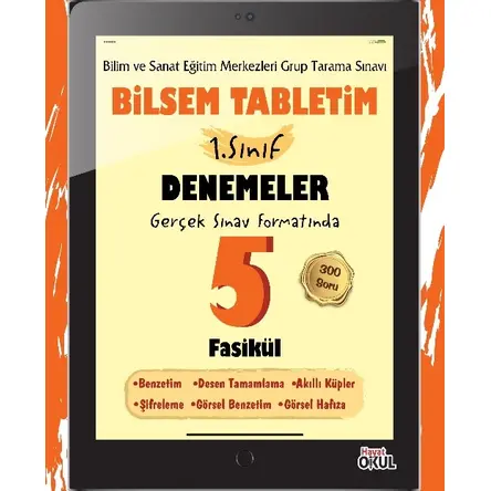 Bilsem Tabletim 1. Sınıf Denemeler 5 Fasikül - Elif Erdoğan - Hayat Okul Yayınları