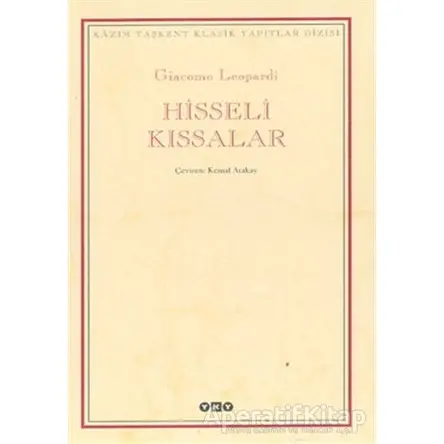 Hisseli Kıssalar - Giacomo Leopardi - Yapı Kredi Yayınları
