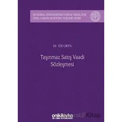Taşınmaz Satış Vaadi Sözleşmesi - Elif Orta - On İki Levha Yayınları