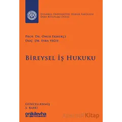 Bireysel İş Hukuku İstanbul Üniversitesi Hukuk Fakültesi Ders Kitapları Dizisi