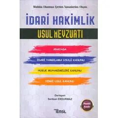 İdari Hakimlik Usul Mevzuatı - Sertkan Erdurmaz - Temsil Kitap