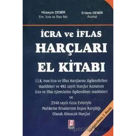 İcra ve İflas Harçları El Kitabı - Erdem Demir - Bilge Yayınevi