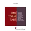 İdari İstikrar İlkesi - Murat Ekinci - Adalet Yayınevi