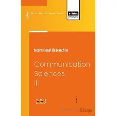 International Research in Communication Sciences III