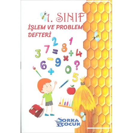 İlkokul 1.Sınıf İşlem ve Problem Defteri Orka Çocuk Yayınları