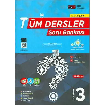 İlkokul 3.Sınıf Tüm Dersler Soru Bankası SBM Yayıncılık